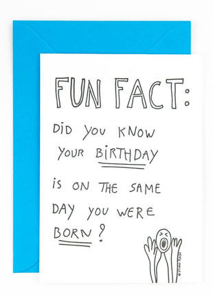 Studio Flash letterpress wenskaart Fun fact