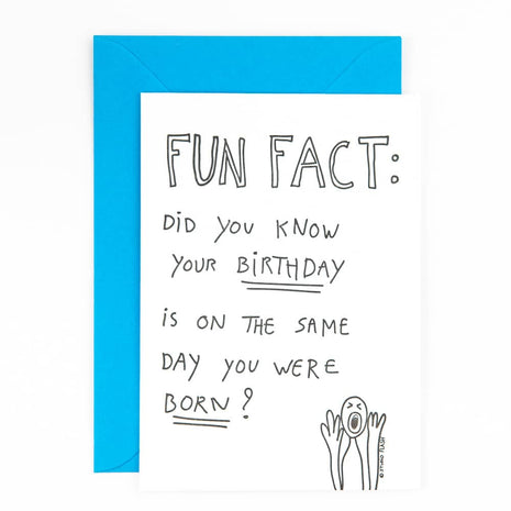 Studio Flash letterpress wenskaart Fun fact