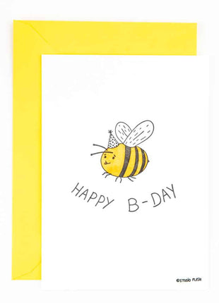 Studio Flash letterpress wenskaart Happy B-day