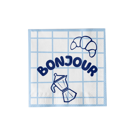 Paper Napkins Bonjour 20pack - 148-01648 by Atelier Pistache