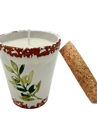 Kaars Keramiek - 8cm - Olivos-Higo Y Olivo by Wax Design