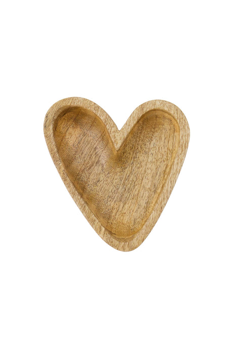 Houten kom hartje S - naturel