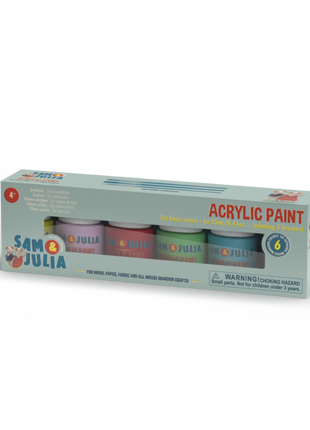 Acrylverf - Set van 6 basiskleuren - Baby & Peuter - Muizenhuis - Knutselproducten