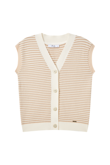 Gilet - Krista -L-13-O – Light beige by Vila Joy