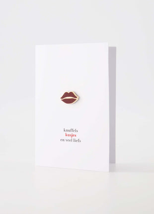 Carte de vœux aimantée - câlins, bisous et plein d'amour