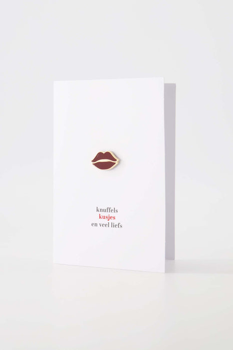 Carte de vœux aimantée - câlins, bisous et plein d'amour