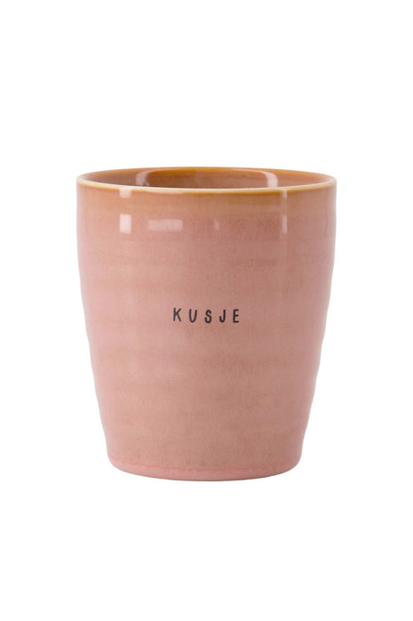 Koffiemok kusje - donkerroze by Zusss