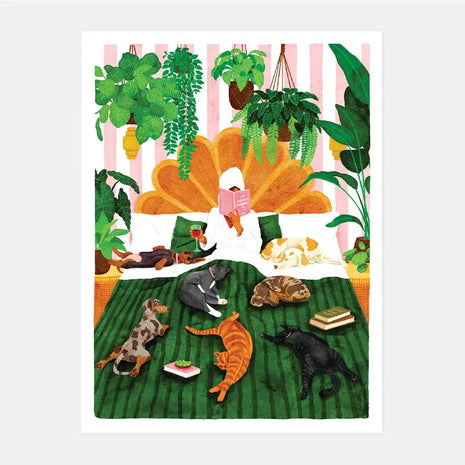 Life with pets & plants - Poster - Large - 50 x 70cm by All the ways to say