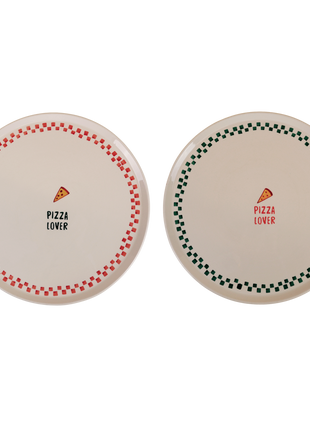Large Plate Pizza Lover - Groen - 148-01500A by Atelier Pistache