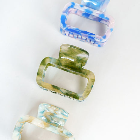 Andy - Marmer haarspeld Marmer licht - groen/ blauw - Modeaccessoires - Haarspelden