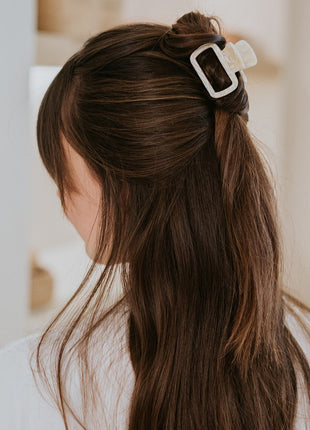 Andy - Marmer haarspeld - Marmer wit - Modeaccessoires - Haarspelden