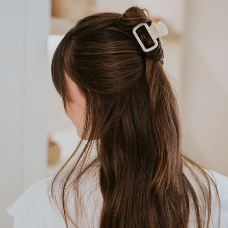 Andy - Marmer haarspeld - Marmer wit - Modeaccessoires - Haarspelden