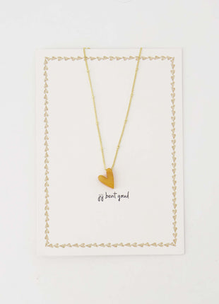 Ansichtkaart ketting hartje wit/goud - wit/goud - Cadeau’s & Lifestyle - Van papier - Wenskaarten - Bedankt