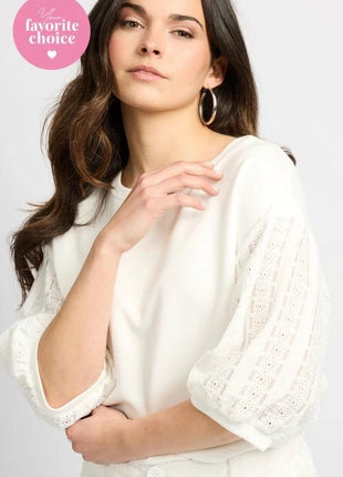 Sweatshirt met kant - Winnie by C&S