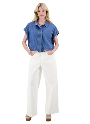 Denim mouwloos jack - 0310-0025 by Zusss