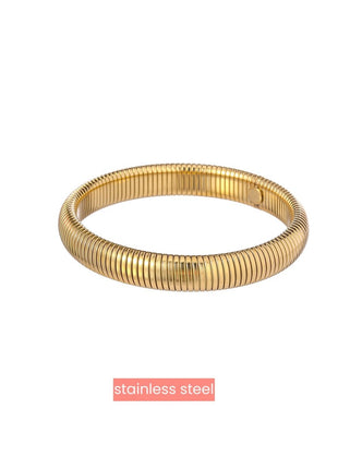 Armband - Spring Bracelet - 10mm - 14K - gold - Modeaccessoires - Juwelen - Armbandjes