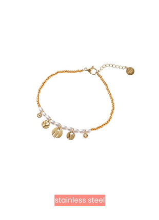 5 Petals Bracelet - 14K + Pearl - Juwelen & mooimakers - Armbanden