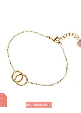 Armbandje - Double Hoop Bracelet - 14K - goud - Modeaccessoires - Juwelen - Armbandjes