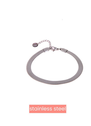 Armbandje - Flat Link Bracelet - RH - silver - Modeaccessoires - Juwelen - Armbandjes
