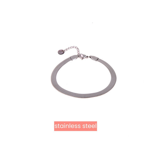 Armbandje - Flat Link Bracelet - RH - silver - Modeaccessoires - Juwelen - Armbandjes