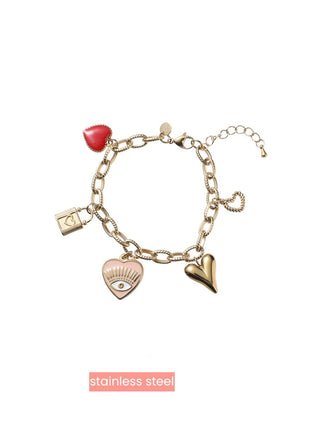 Lover Charms Bracelet - 14K - Modeaccessoires - Juwelen - Armbandjes