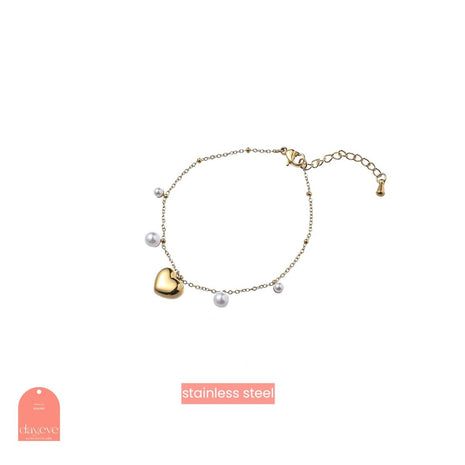 Pearls + Heart Bracelet - 14K - Juwelen & mooimakers - Armbanden