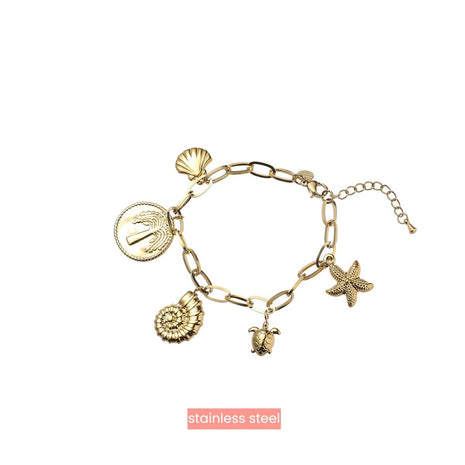 Armbandje - Summer Charms Bracelet - 14K - gold - Modeaccessoires - Juwelen - Armbandjes