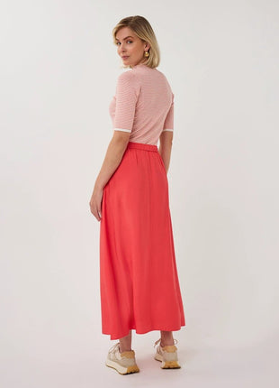 Skirt Long Elastic Waist Slub - SP26.10034 by Esqualo