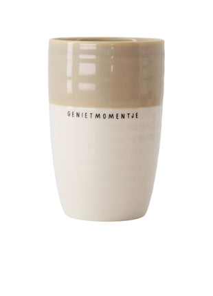 Mok L genietmomentje - wit/zand by Zusss