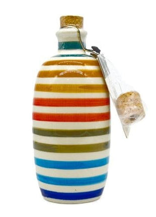 Beneoliva Ceramic Multicolor - biologische Arbequina olijfolie in kleurrijk handgeschilderde keramische fles