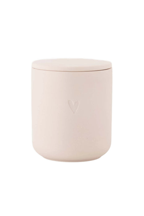 Geurkaars keramiek hartje - 0503-0212 - Lichtroze by Zusss