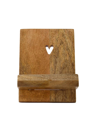 Boekenstandaard hout hartje - naturel by Zusss