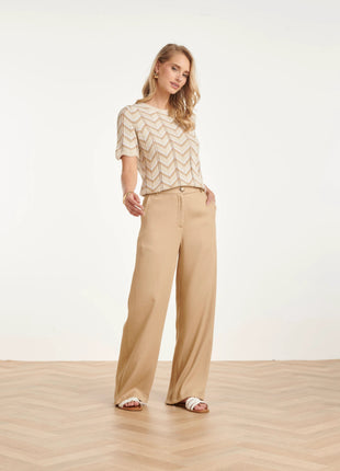 Losse broek - 26072 - Beige by Smashed Lemon