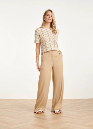Losse broek - 26072 - Beige by Smashed Lemon