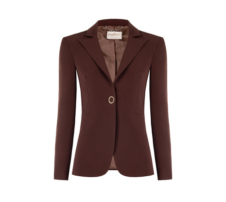 Blazer - B401 - Chocolate - CFC0125439003 - Kleding - Blazers & vestjes
