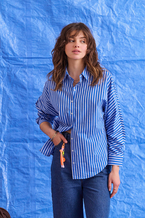 Bloes - Contis - Strepen (blauw) - Kleding - Blouses