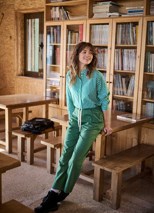 Bloes - Contis - Strepen (groen) - Kleding - Blouses
