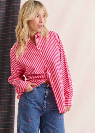 Bloes - Contis - Strepen (roze) - Kleding - Blouses