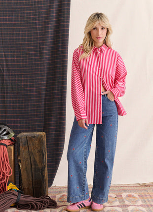 Bloes - Contis - Strepen (roze) - Kleding - Blouses