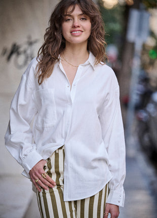 Bloes - Cyliane (wit) - Kleding - Blouses