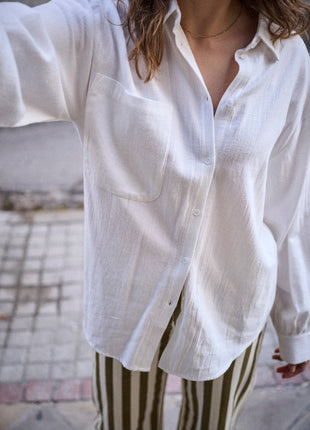 Bloes - Cyliane (wit) - Kleding - Blouses