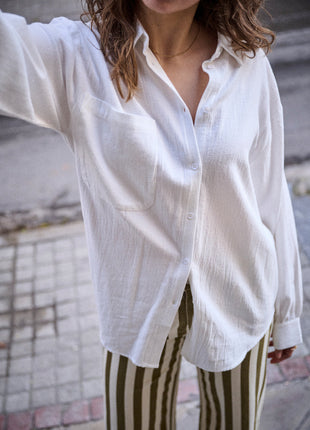 Bloes - Cyliane (wit) - Kleding - Blouses