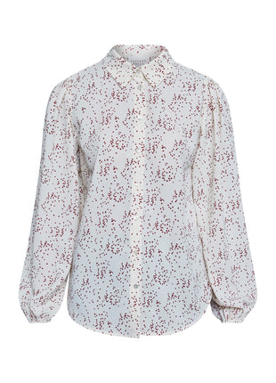 Bloes - Ebbey - SH75 - Cream/hartjes - Kleding - Blouses