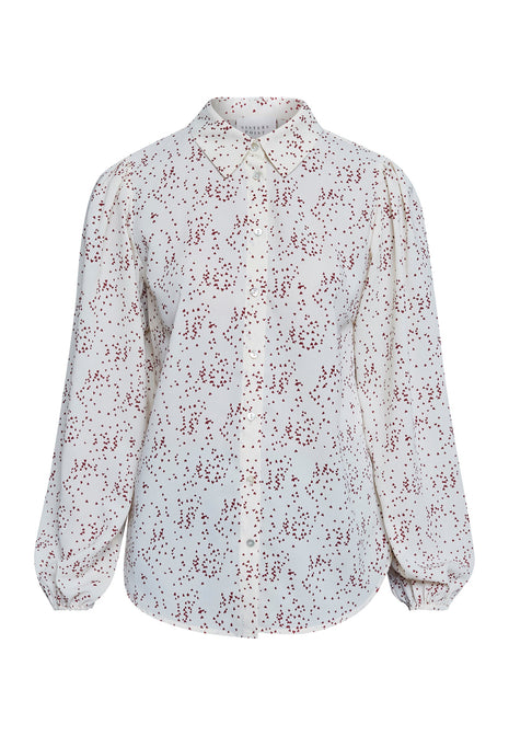Bloes - Ebbey - SH75 - Cream/hartjes - Kleding - Blouses