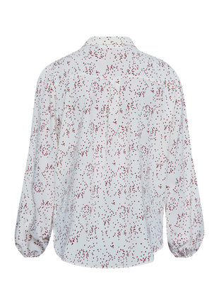 Bloes - Ebbey - SH75 - Cream/hartjes - Kleding - Blouses