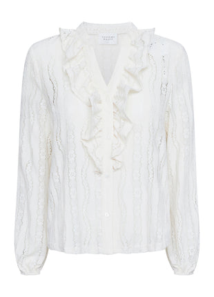 Bloes - Eina-V-SH - cream - Kleding - Blouses