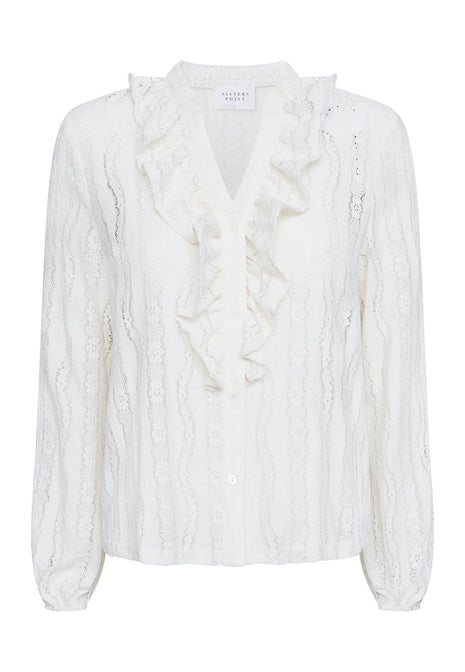 Bloes - Eina-V-SH - cream - Kleding - Blouses