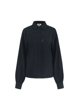 Bloes - Linda (zwart) - Kleding - Blouses