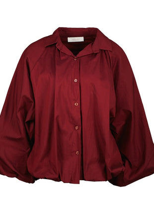 Bloes - Plata B502 (bord) - Bordeaux / One Size - Kleding - Blouses
