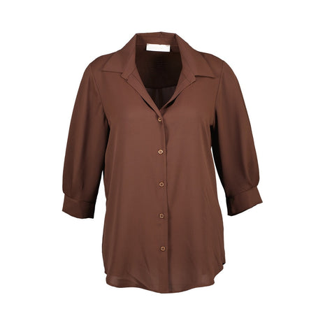 Bloesje - Asti B502 – Choco - Kleding - Blouses